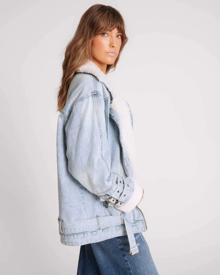 Women SALTY DOG DENIM AVIATOR JACKET One Teaspoon Denim Jackets