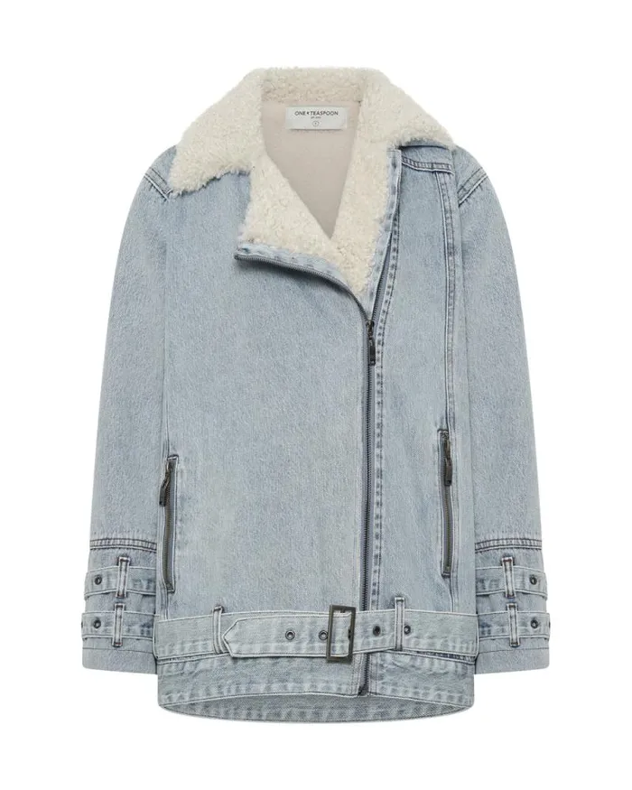 Women SALTY DOG DENIM AVIATOR JACKET One Teaspoon Denim Jackets