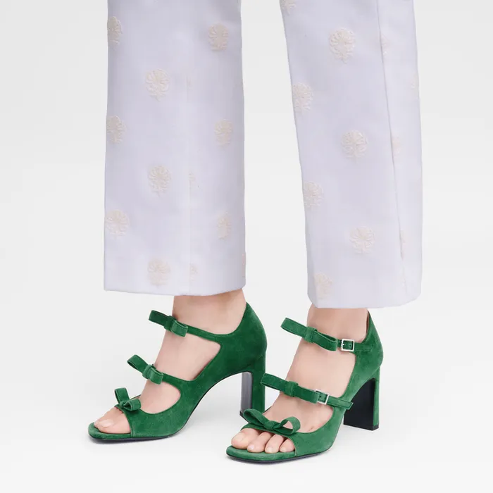 Women SandalsHeels Longchamp La Baronne Sandals Thyme