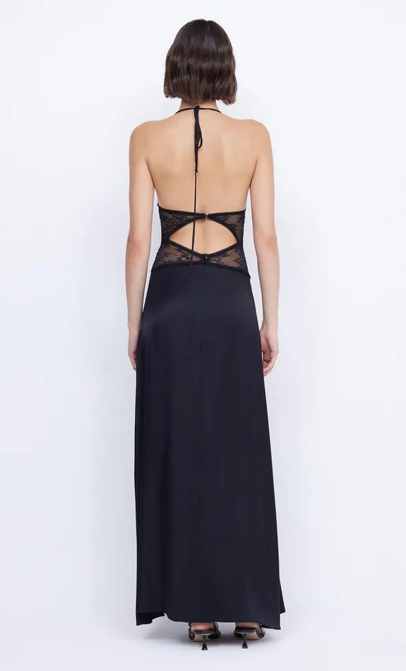 Women SANTAL HALTER MAXI DRESS 8211 BLACK Bec Bridge Wedding Guest