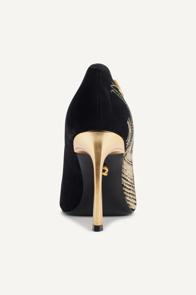 Women SAVITA HIGH PUMP Black Donna Karan New York Heels And Wedges