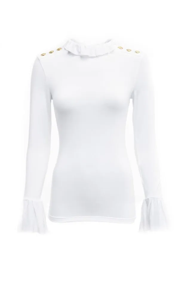 Women Shirts and Blouses Holland Cooper Lilibet Jersey Tee White Women Shirts and Blouses Holland Cooper Lilibet Jersey Tee White