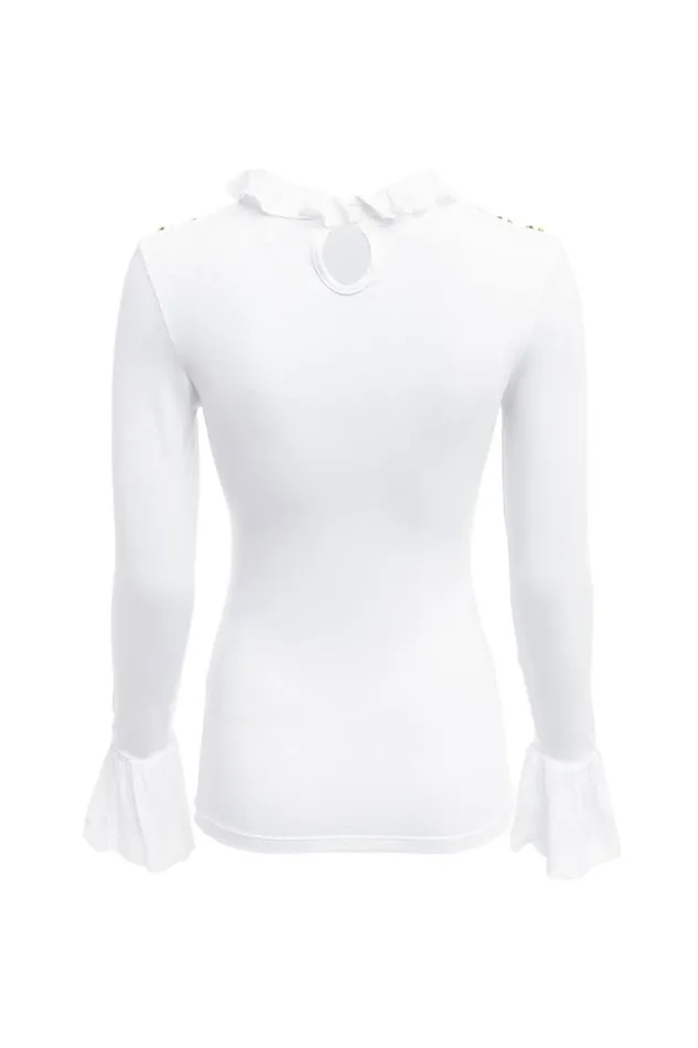 Women Shirts and Blouses Holland Cooper Lilibet Jersey Tee White Women Shirts and Blouses Holland Cooper Lilibet Jersey Tee White