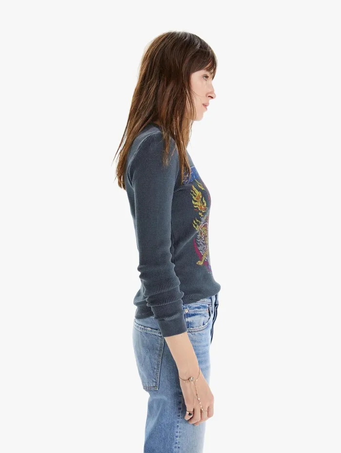 Women Shirts Mother Denim The LS Itty Bitty Goodie Goodie Black
