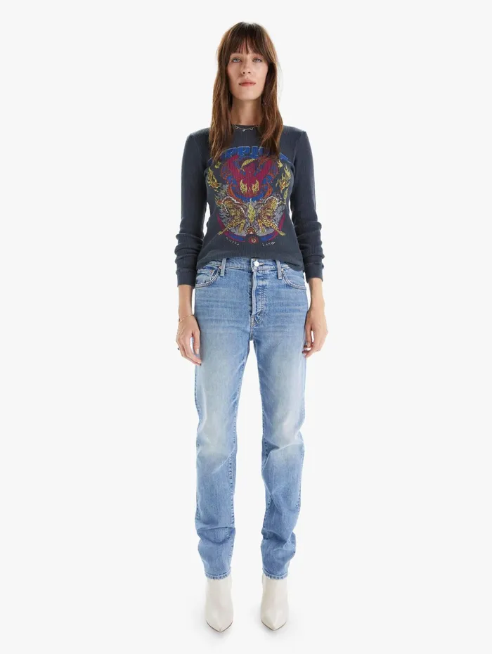 Women Shirts Mother Denim The LS Itty Bitty Goodie Goodie Black