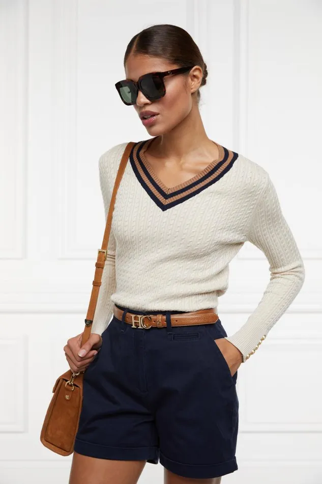 Women Shorts Holland Cooper Arnesby Chino Short Ink Navy