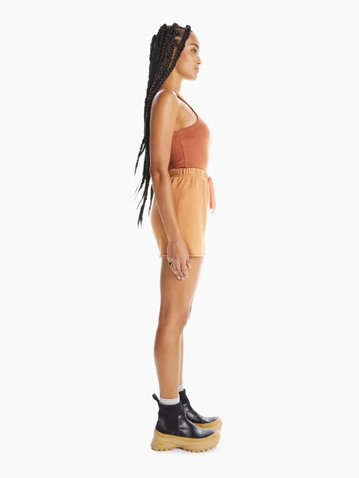 Women Shorts Mother Denim The Bender Short Fray Orange