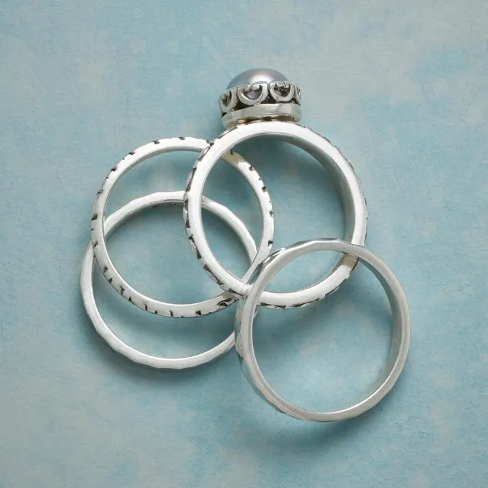Women Silver Moon Rings Sundance Catalog Rings
