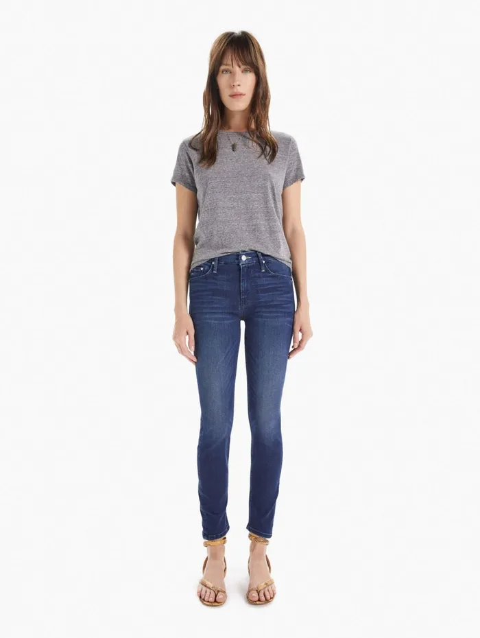 Women Skinny Mother Denim The Looker Dark Blue