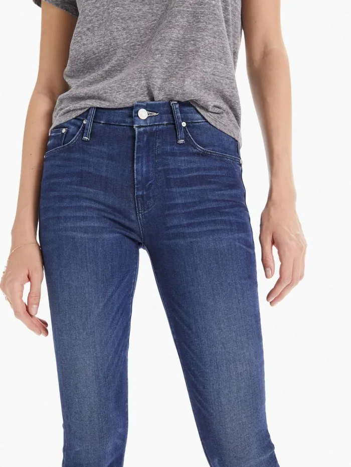 Women Skinny Mother Denim The Looker Dark Blue