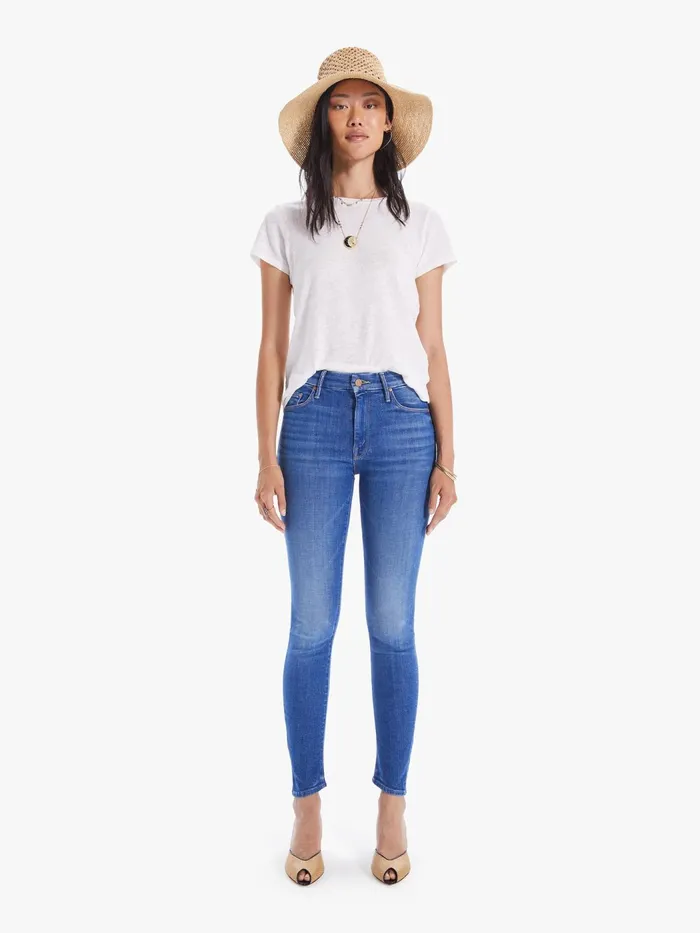 Women Skinny Mother Denim The Looker Medium Blue