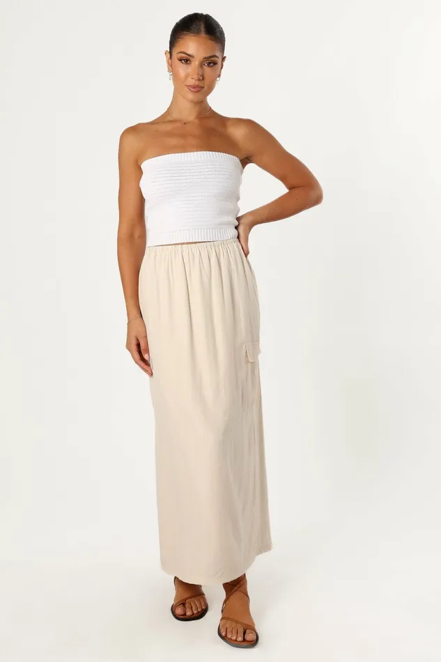 Women Skirts Petal and Pup Picilo Long Midi Skirt Stone