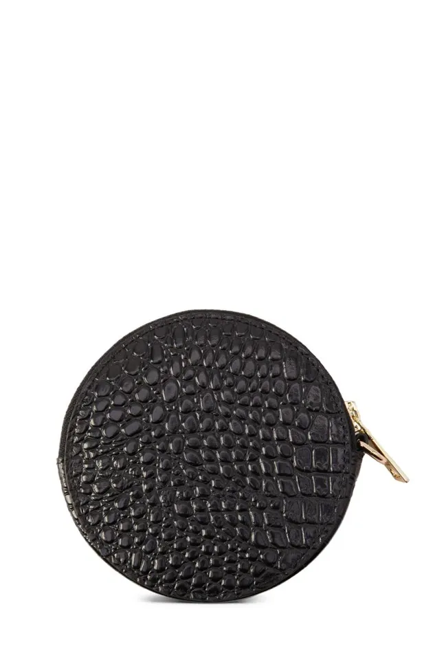 Women Small Leather Goods Holland Cooper Chelsea Coin Purse Black Croc