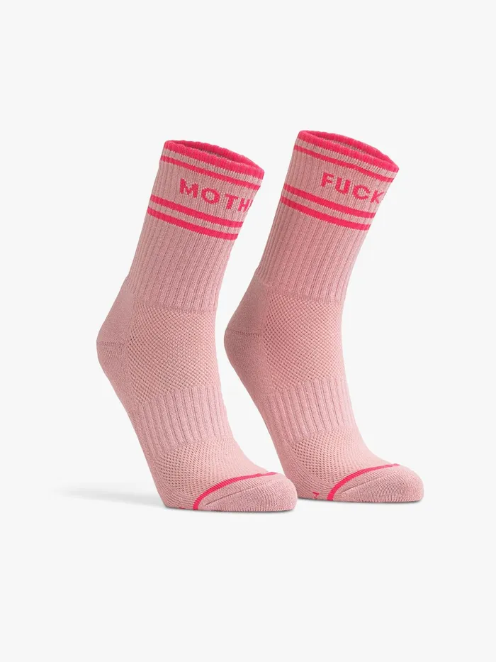 Women SocksLaces Mother Denim Baby Steps Pink
