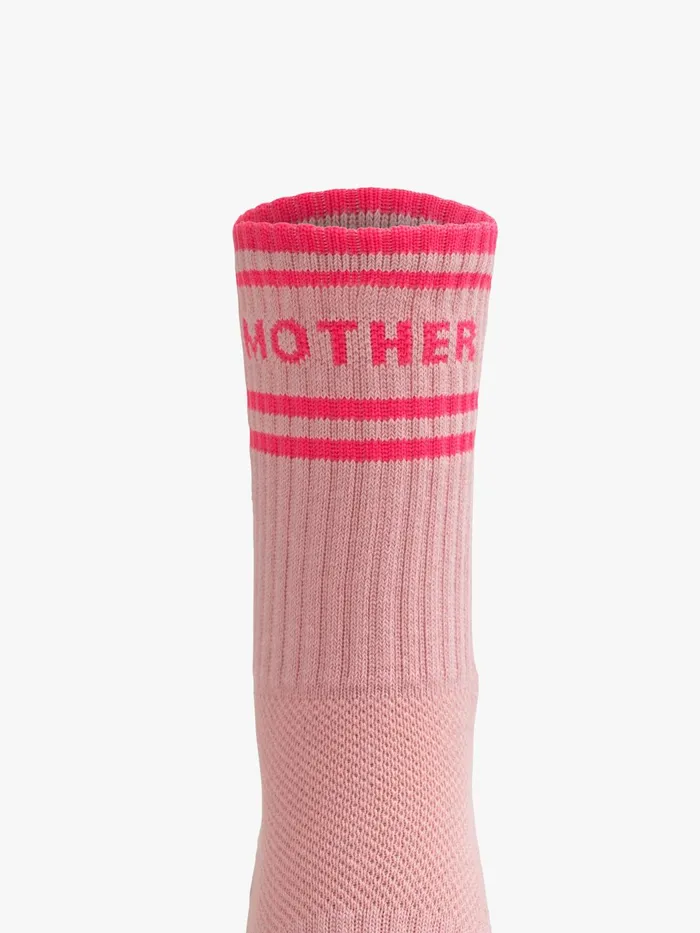 Women SocksLaces Mother Denim Baby Steps Pink