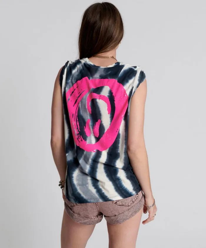Women SOLAR STORM HAND PRINTED ORGANIC CREW TEE One Teaspoon Tees and Tanks