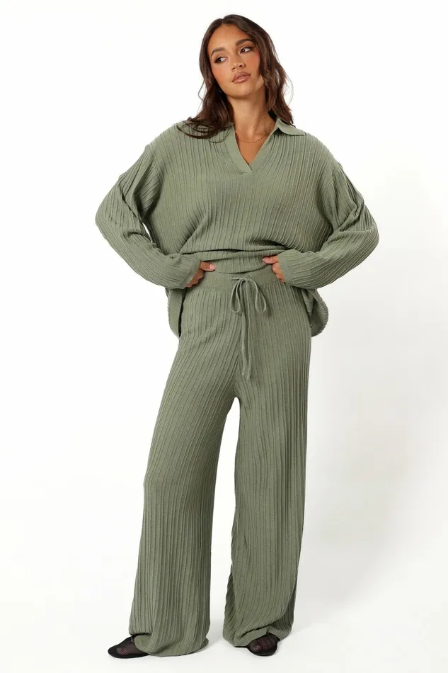 Women Sonole Cable Knit Sweater Khaki Sweaters Petal and Pup