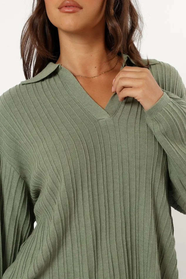 Women Sonole Cable Knit Sweater Khaki Sweaters Petal and Pup
