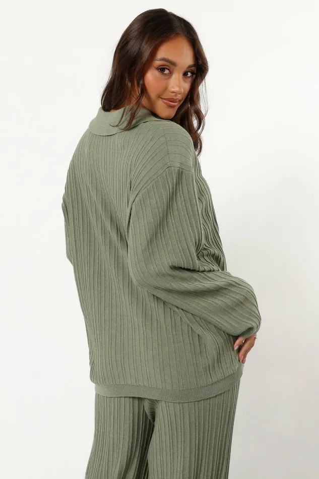 Women Sonole Cable Knit Sweater Khaki Sweaters Petal and Pup