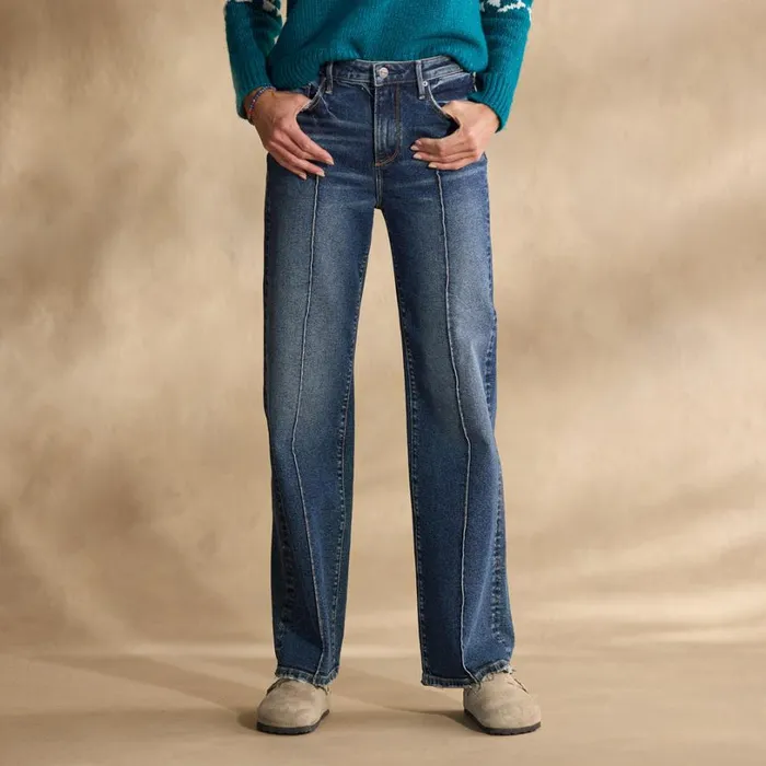 Women Stacy Vintage Pintuck Jeans Vintage Blue Sundance Catalog Denim Shop