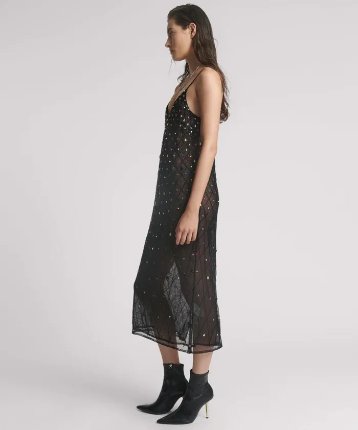 Women STELLAR JEWEL HAND BEADED SLIP DRESS One Teaspoon Mini Dresses
