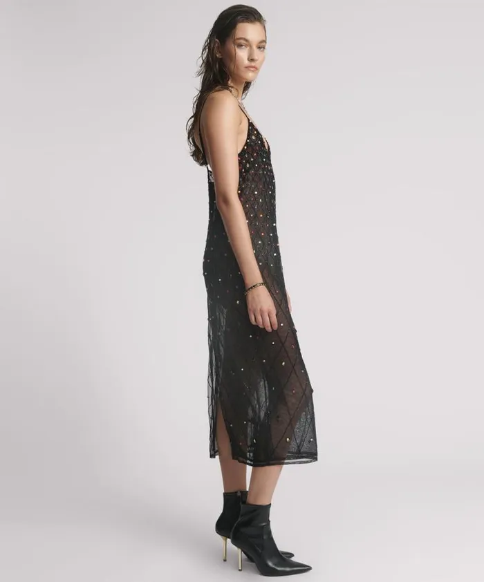 Women STELLAR JEWEL HAND BEADED SLIP DRESS One Teaspoon Mini Dresses