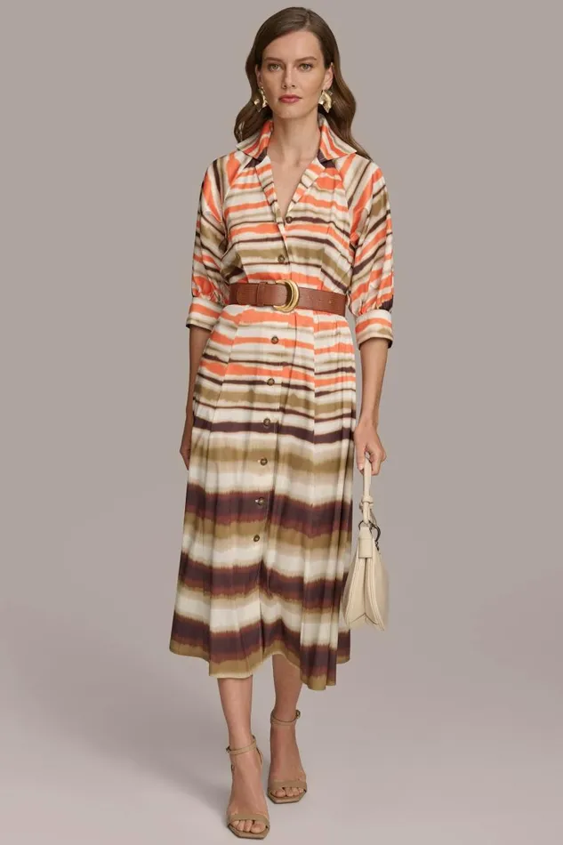 Women STRIPED SHIRT DRESS WITH BELT Desertcanyon Donna Karan New York Dresses And Jumpsuits Women STRIPED SHIRT DRESS WITH BELT Desertcanyon Donna Karan New York Dresses And Jumpsuits