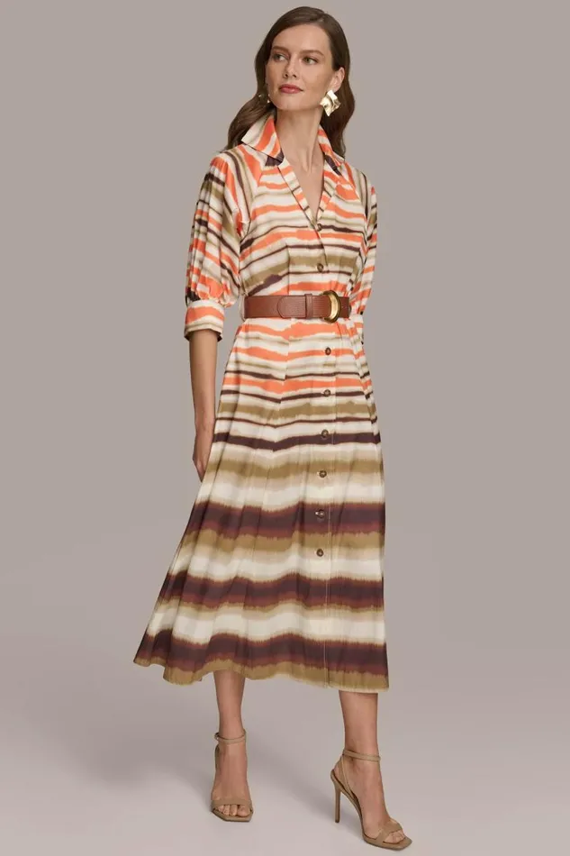 Women STRIPED SHIRT DRESS WITH BELT Desertcanyon Donna Karan New York Dresses And Jumpsuits Women STRIPED SHIRT DRESS WITH BELT Desertcanyon Donna Karan New York Dresses And Jumpsuits