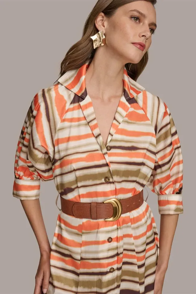 Women STRIPED SHIRT DRESS WITH BELT Desertcanyon Donna Karan New York Dresses And Jumpsuits Women STRIPED SHIRT DRESS WITH BELT Desertcanyon Donna Karan New York Dresses And Jumpsuits