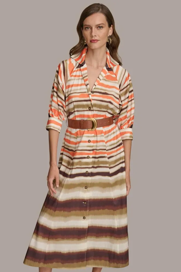 Women STRIPED SHIRT DRESS WITH BELT Desertcanyon Donna Karan New York Dresses And Jumpsuits Women STRIPED SHIRT DRESS WITH BELT Desertcanyon Donna Karan New York Dresses And Jumpsuits