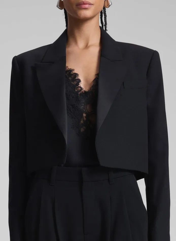 Women Suits ALC Anderson Cropped Tux Jacket Blackblack