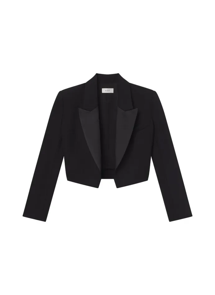 Women Suits ALC Anderson Cropped Tux Jacket Blackblack