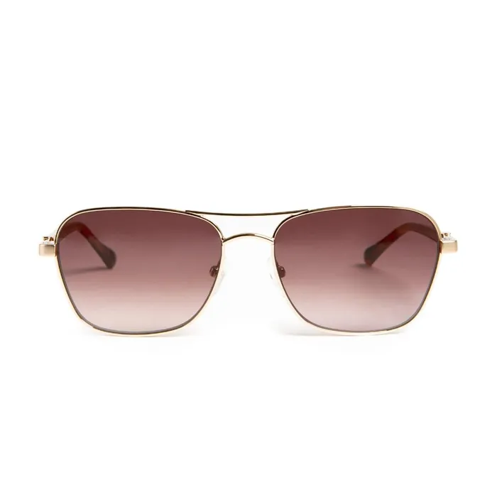 Women Sunglasses Bruno Magli Playa Aviator Sunglasses 8211 Gold Tortoise