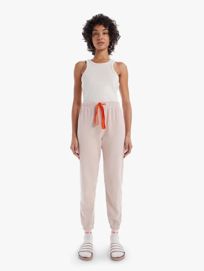 Women Sweatpants Mother Denim The Bender Ankle Lightpastel Pink