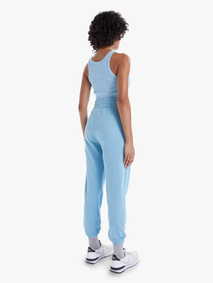 Women Sweatpants Mother Denim The Knock Out Ankle Light Blue