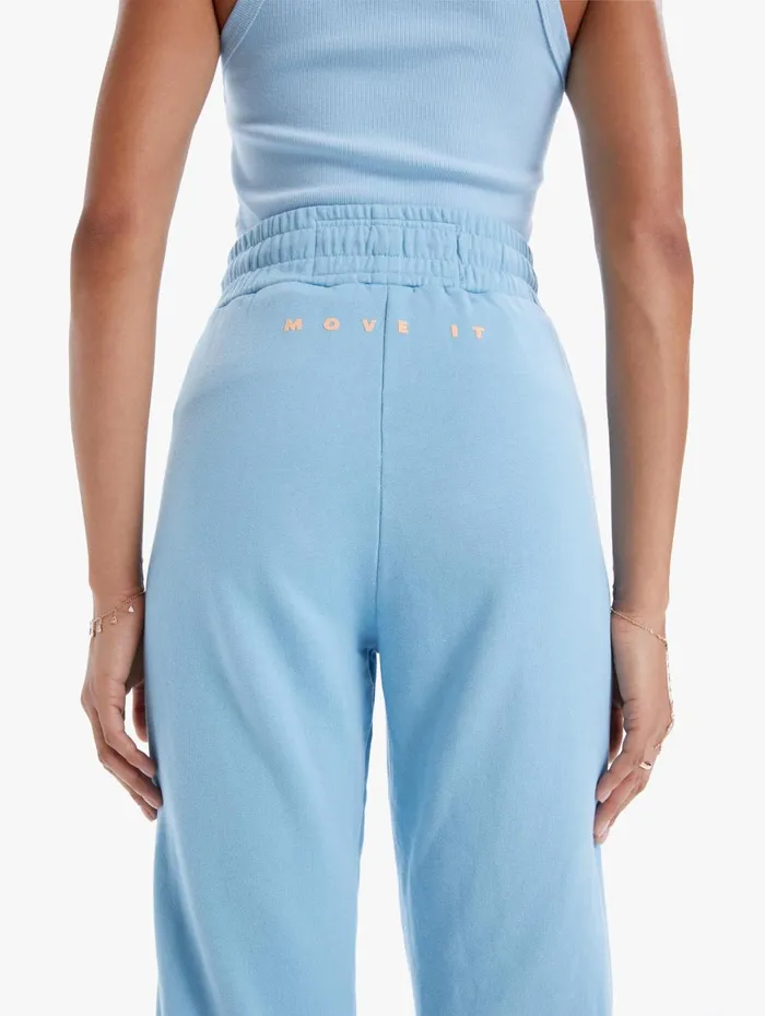 Women Sweatpants Mother Denim The Knock Out Ankle Light Blue