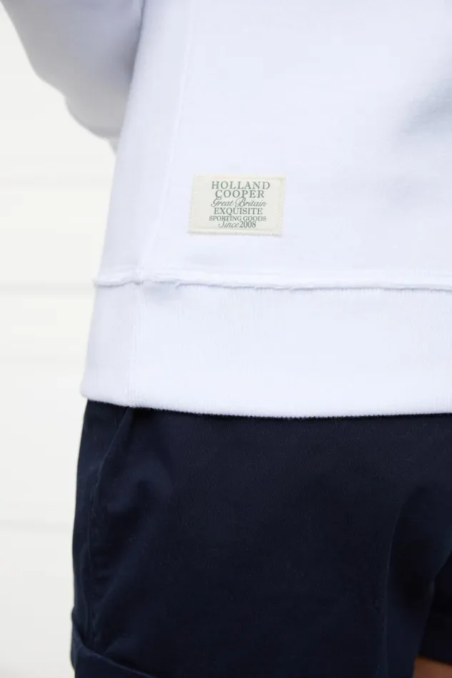 Women Sweatshirts Holland Cooper Varsity Crew White Women Sweatshirts Holland Cooper Varsity Crew White