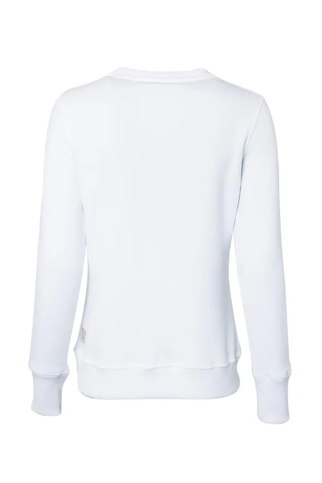 Women Sweatshirts Holland Cooper Varsity Crew White Women Sweatshirts Holland Cooper Varsity Crew White