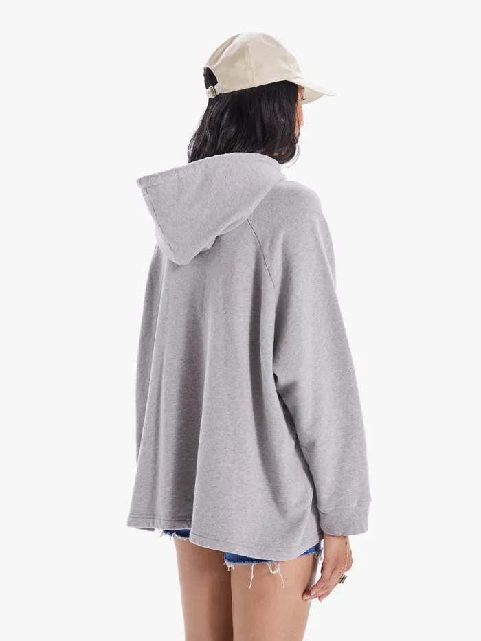 Women Sweatshirts Mother Denim The Cocoon Hoodie Lightpastel Grey