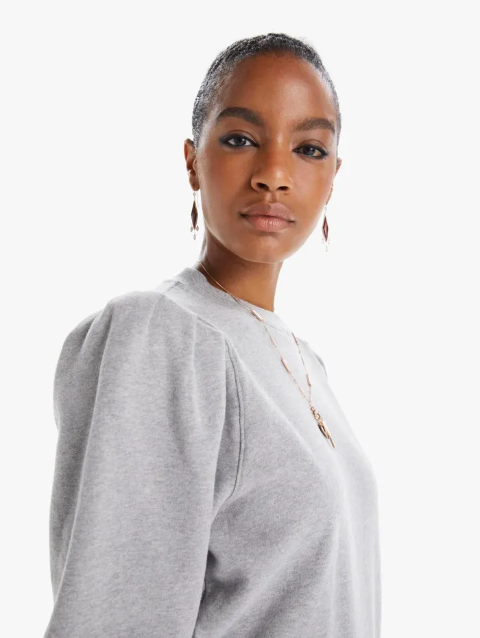 Women Sweatshirts Mother Denim The Curve Ball Heather Grey