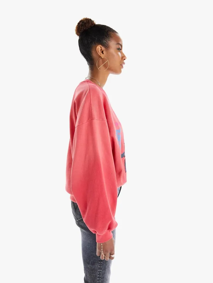 Women Sweatshirts Mother Denim The Drop Square Bright Pink