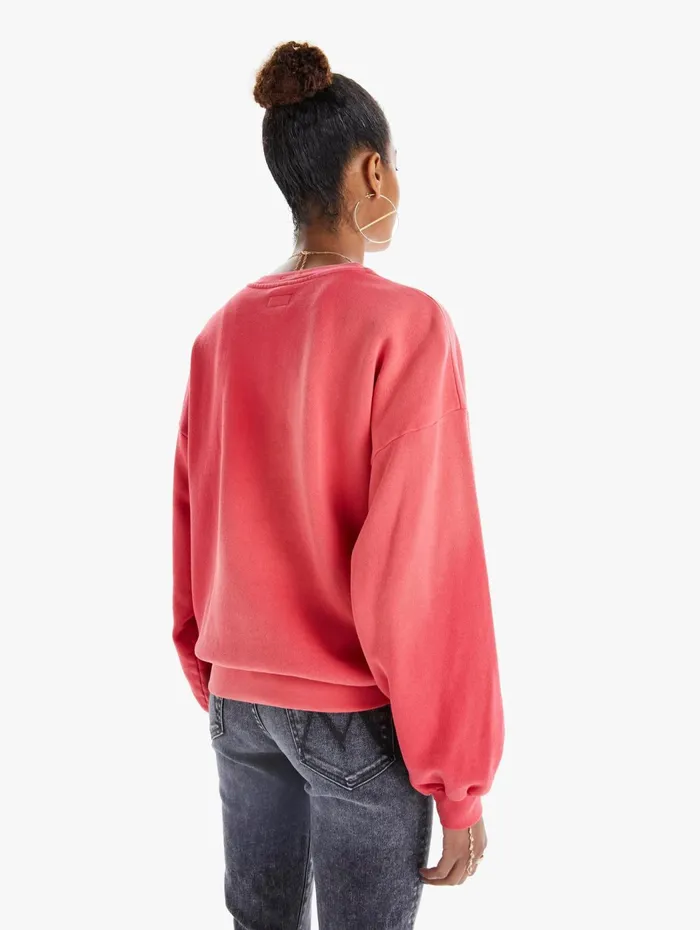 Women Sweatshirts Mother Denim The Drop Square Bright Pink