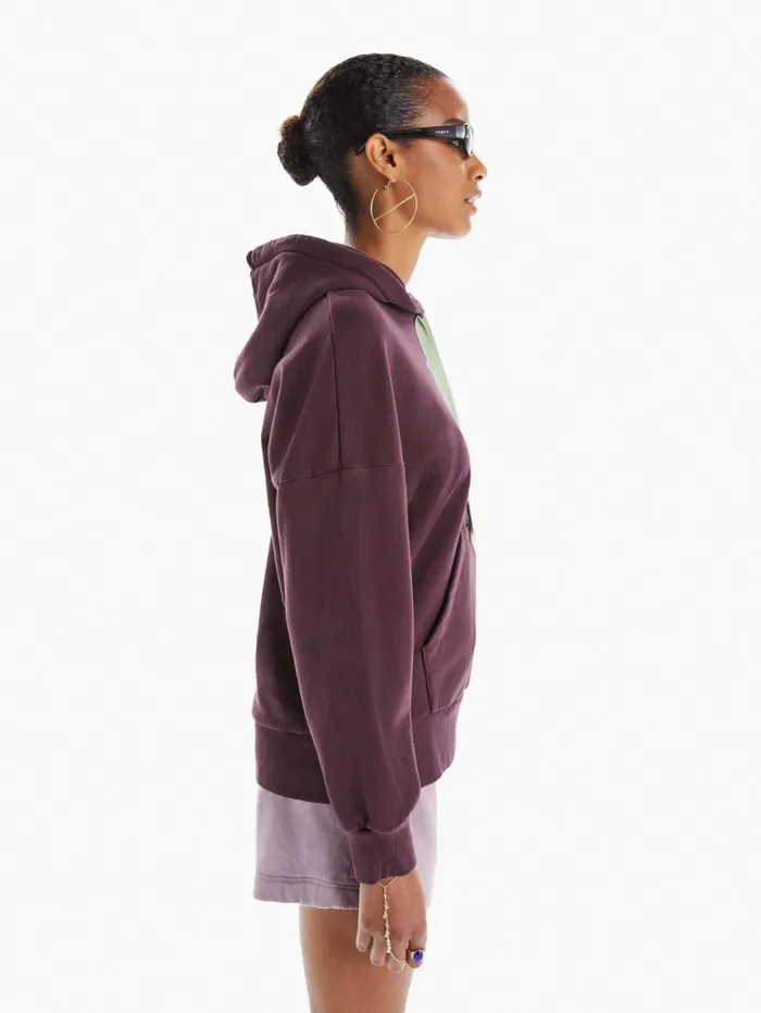 Women Sweatshirts Mother Denim The Whip It Hoodie Dark Purple