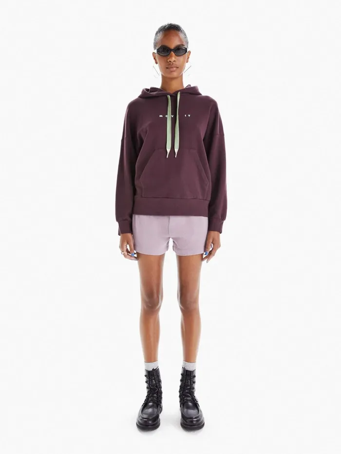 Women Sweatshirts Mother Denim The Whip It Hoodie Dark Purple