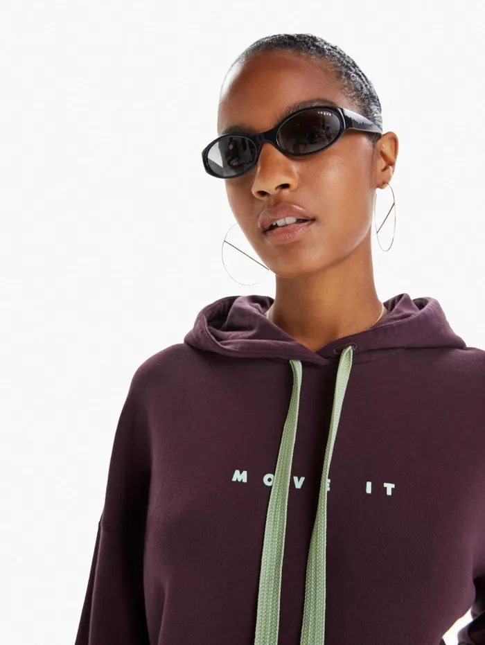 Women Sweatshirts Mother Denim The Whip It Hoodie Dark Purple