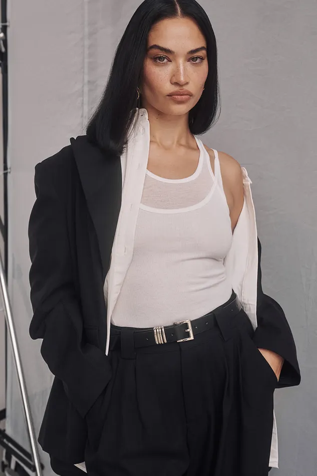 Women Tanks DISSH JUDE OFF WHITE SLEEVELESS LAYER TOP
