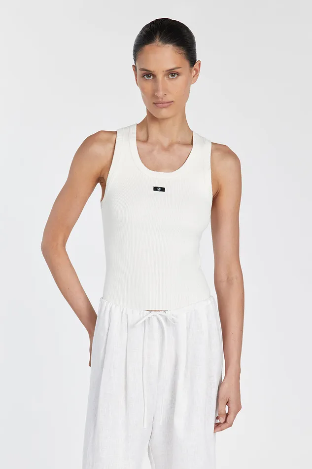 Women Tanks DISSH SIGNATURE OFF WHITE TANK