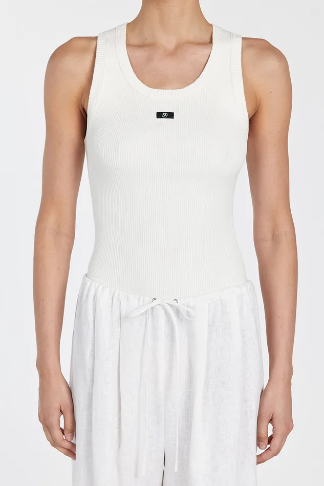 Women Tanks DISSH SIGNATURE OFF WHITE TANK