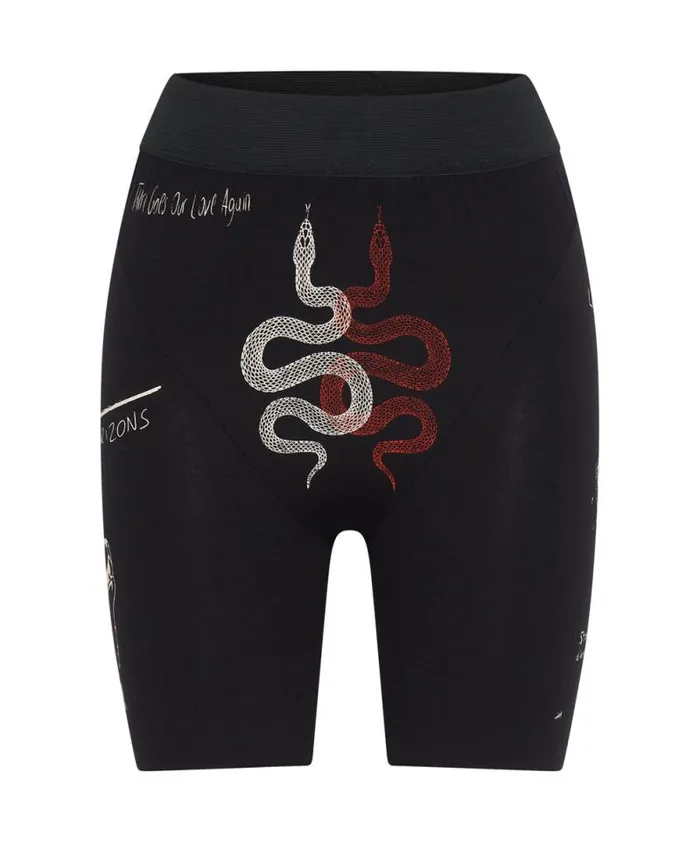 Women TATTOO BIKE SHORTS One Teaspoon Bottoms Women TATTOO BIKE SHORTS One Teaspoon Bottoms