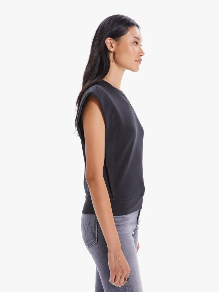 Women Tees Mother Denim The Sleeveless Slugger Black